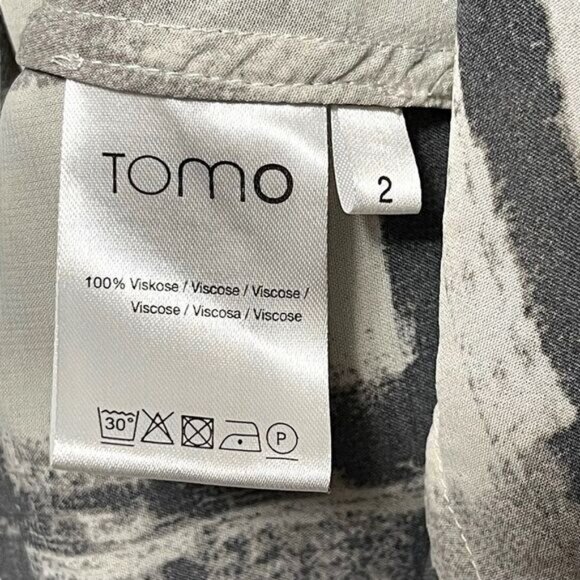 RISONA Semi-Sheer Check Lantern Midi Dress M - Picture 8 of 10